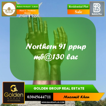 10 Marla Residential Plot for Sale in Phase 1 - Northern District -  Bahria Orchard, Lahore - (BP-357214)