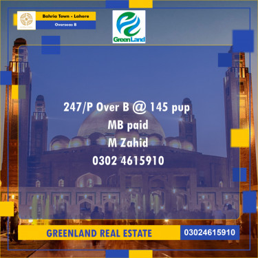 10 Marla Residential Plot for Sale in Overseas B -  Bahria Town, Lahore - (BP-357286)