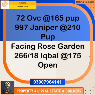 Residential Plot for Sale in Bahria Town, Lahore - (BP-357292)