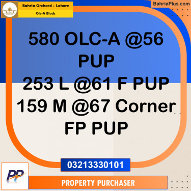 5 Marla Residential Plot for Sale in OLC-A Block -  Bahria Orchard, Lahore - (BP-357309)