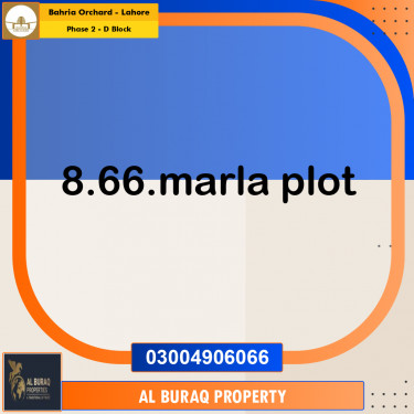8 Marla Residential Plot for Sale in Phase 2 - D Block -  Bahria Orchard, Lahore - (BP-357608)