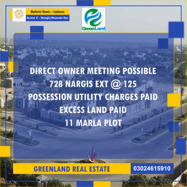 10 Marla Residential Plot for Sale in Sector C - Nargis/Hussain Ext. -  Bahria Town, Lahore - (BP-357742)