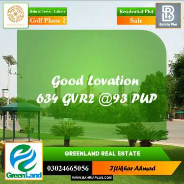 10 Marla Residential Plot for Sale in Golf Phase 2 -  Bahria Town, Lahore - (BP-357745)