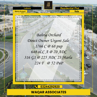 5 Marla Residential Plot for Sale in Bahria Orchard, Lahore - (BP-357813)