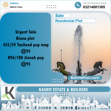 Residential Plot for Sale in Bahria Town, Lahore - (BP-357888)