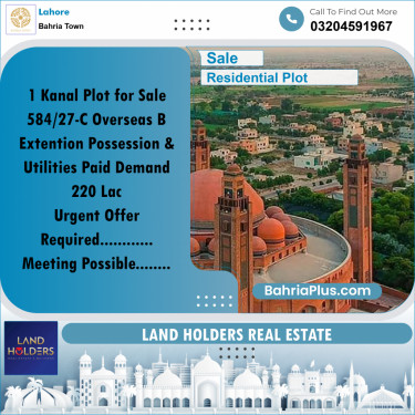 Residential Plot for Sale in Bahria Town, Lahore - (BP-357962)