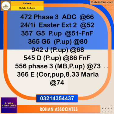 Residential Plot for Sale in Bahria Orchard, Lahore - (BP-358262)