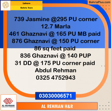 10 Marla Residential Plot for Sale in Bahria Town, Lahore - (BP-358564)