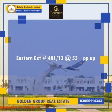 5 Marla Residential Plot for Sale in Phase 1 - Eastern District Ext. I -  Bahria Orchard, Lahore - (BP-358596)