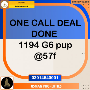 Residential Plot for Sale in Bahria Orchard, Lahore - (BP-358668)