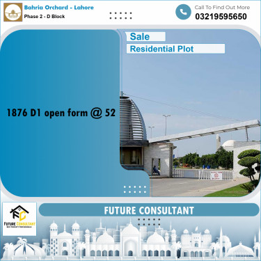 8 Marla Residential Plot for Sale in Phase 2 - D Block -  Bahria Orchard, Lahore - (BP-358691)