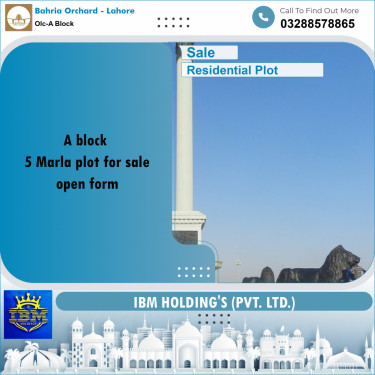 5 Marla Residential Plot for Sale in OLC-A Block -  Bahria Orchard, Lahore - (BP-358808)