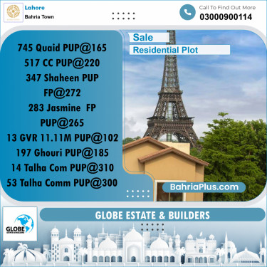 Residential Plot for Sale in Bahria Town, Lahore - (BP-358889)