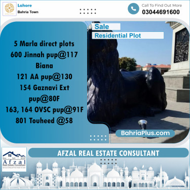 Residential Plot for Sale in Bahria Town, Lahore - (BP-358903)