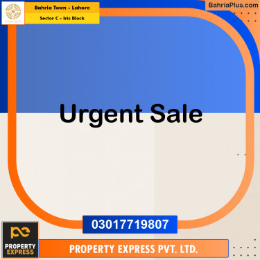 7 Marla Residential Plot for Sale in Sector C - Iris Block -  Bahria Town, Lahore - (BP-358983)