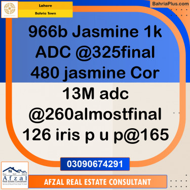 Residential Plot for Sale in Bahria Town, Lahore - (BP-359006)