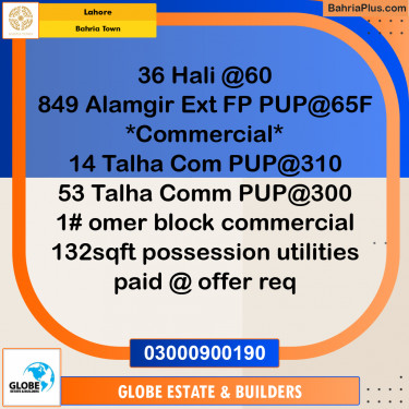 Residential Plot for Sale in Bahria Town, Lahore - (BP-359047)