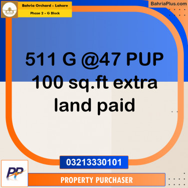 5 Marla Residential Plot for Sale in Phase 2 - G Block -  Bahria Orchard, Lahore - (BP-359052)