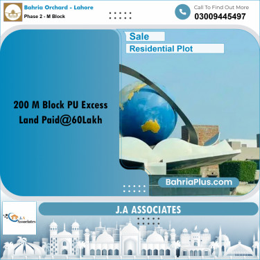 5 Marla Residential Plot for Sale in Phase 2 - M Block -  Bahria Orchard, Lahore - (BP-359116)