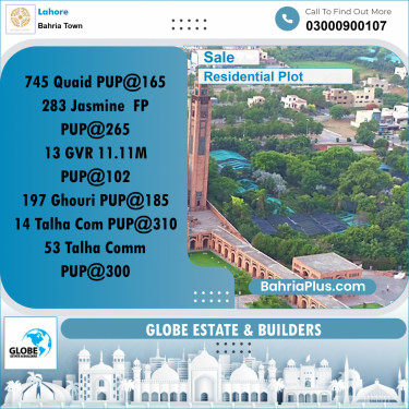 Residential Plot for Sale in Bahria Town, Lahore - (BP-359133)