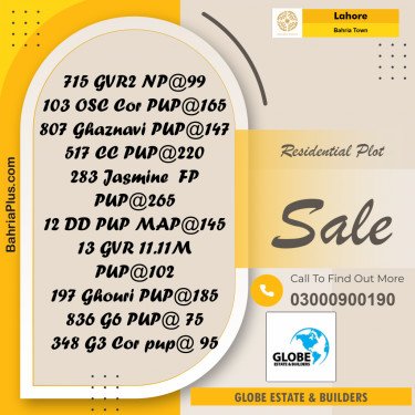 Residential Plot for Sale in Bahria Town, Lahore - (BP-359404)