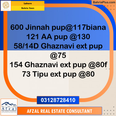 Residential Plot for Sale in Bahria Town, Lahore - (BP-359510)