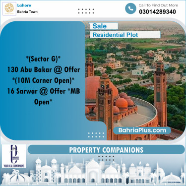 Residential Plot for Sale in Bahria Town, Lahore - (BP-359601)