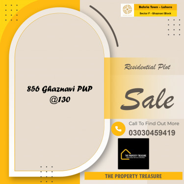 10 Marla Residential Plot for Sale in Sector F - Ghaznavi Block -  Bahria Town, Lahore - (BP-359661)