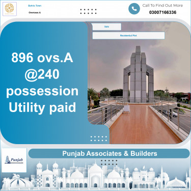 10 Marla Residential Plot for Sale in Overseas A -  Bahria Town, Lahore - (BP-359664)