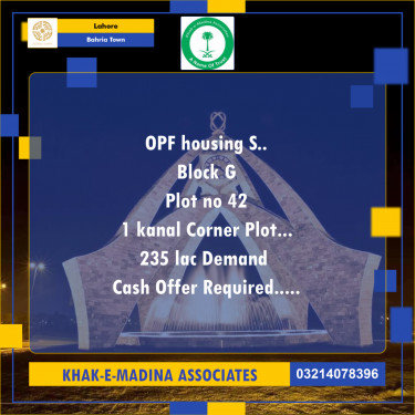 1 Kanal Residential Plot for Sale in Bahria Town, Lahore - (BP-359722)