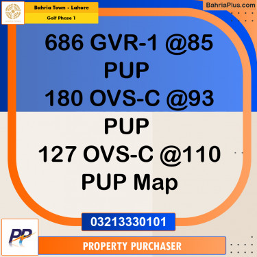5 Marla Residential Plot for Sale in Golf Phase 1 -  Bahria Town, Lahore - (BP-359750)