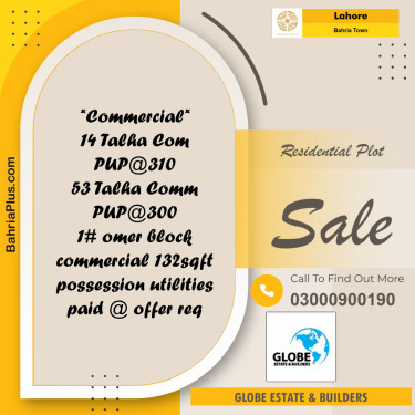Residential Plot for Sale in Bahria Town, Lahore - (BP-359796)