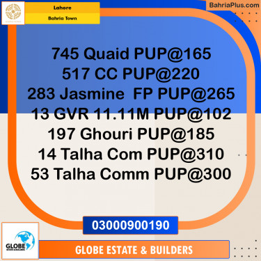 Residential Plot for Sale in Bahria Town, Lahore - (BP-359961)