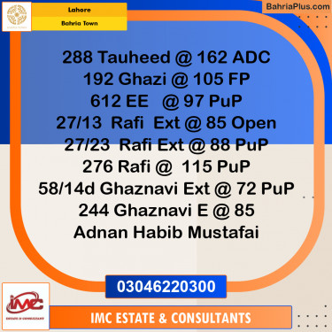 Residential Plot for Sale in Bahria Town, Lahore - (BP-360119)
