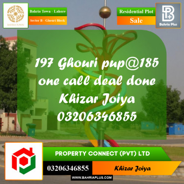 10 Marla Residential Plot for Sale in Sector B - Ghouri Block -  Bahria Town, Lahore - (BP-360269)