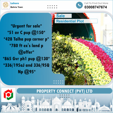 Residential Plot for Sale in Bahria Town, Lahore - (BP-360386)