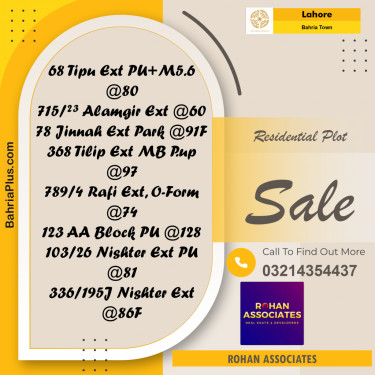 5 Marla Residential Plot for Sale in Bahria Town, Lahore - (BP-360454)