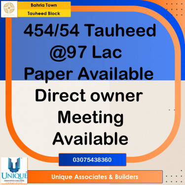5 Marla Residential Plot for Sale in Sector F - Tauheed Block -  Bahria Town, Lahore - (BP-360458)