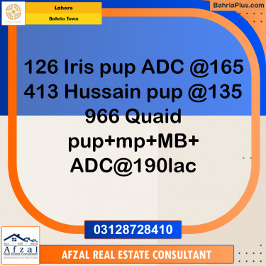 Residential Plot for Sale in Bahria Town, Lahore - (BP-360475)