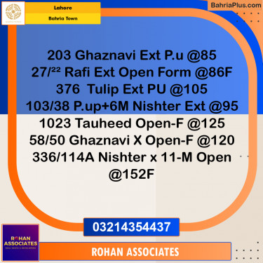 Residential Plot for Sale in Bahria Town, Lahore - (BP-360487)