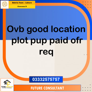 10 Marla Residential Plot for Sale in Overseas B -  Bahria Town, Lahore - (BP-360492)