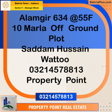 Residential Plot for Sale in Sector F - Alamgir Block -  Bahria Town, Lahore - (BP-360558)
