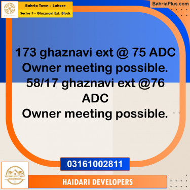 5 Marla Residential Plot for Sale in Sector F - Ghaznavi Ext. Block -  Bahria Town, Lahore - (BP-360600)