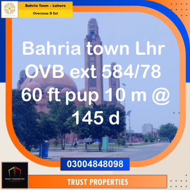 10 Marla Residential Plot for Sale in Overseas B Ext -  Bahria Town, Lahore - (BP-360624)