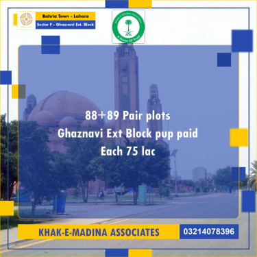 Residential Plot for Sale in Sector F - Ghaznavi Ext. Block -  Bahria Town, Lahore - (BP-360634)
