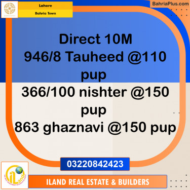 Residential Plot for Sale in Bahria Town, Lahore - (BP-360688)
