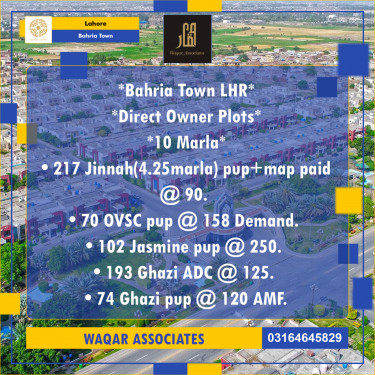 Residential Plot for Sale in Bahria Town, Lahore - (BP-360764)