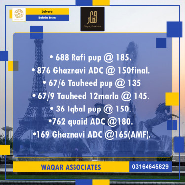 Residential Plot for Sale in Bahria Town, Lahore - (BP-360765)