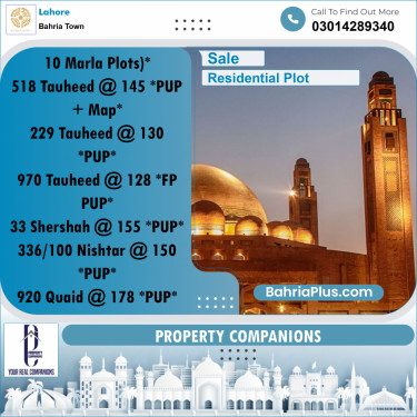 Residential Plot for Sale in Bahria Town, Lahore - (BP-360968)