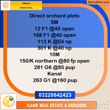 Residential Plot for Sale in Bahria Town, Lahore - (BP-361027)